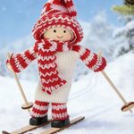 Santa Figurine Handmade Knitted Suit & Beard