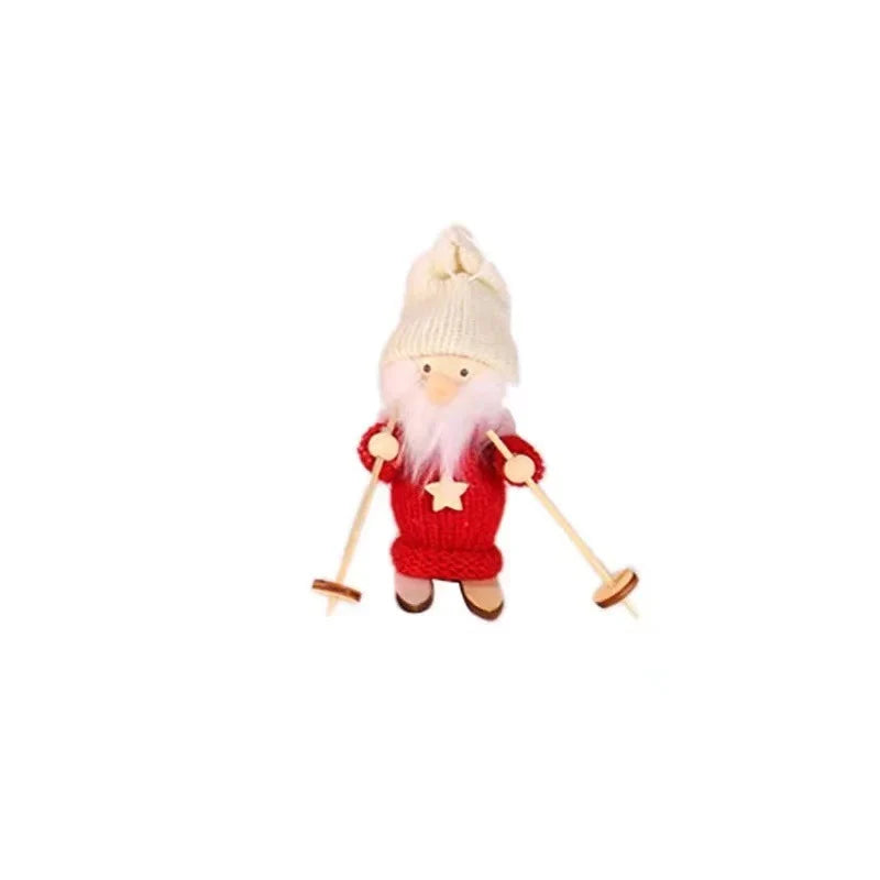 Santa Figurine Handmade Knitted Suit & Beard