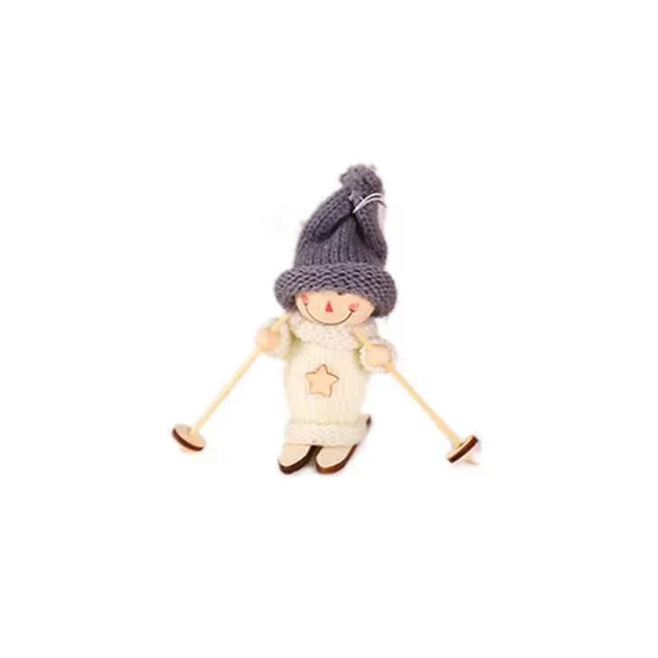 Santa Figurine Handmade Knitted Suit & Beard