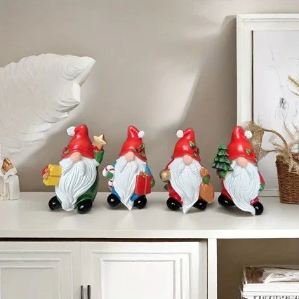 Santa Figurine Moisture-Resistant Tabletop With Accessories