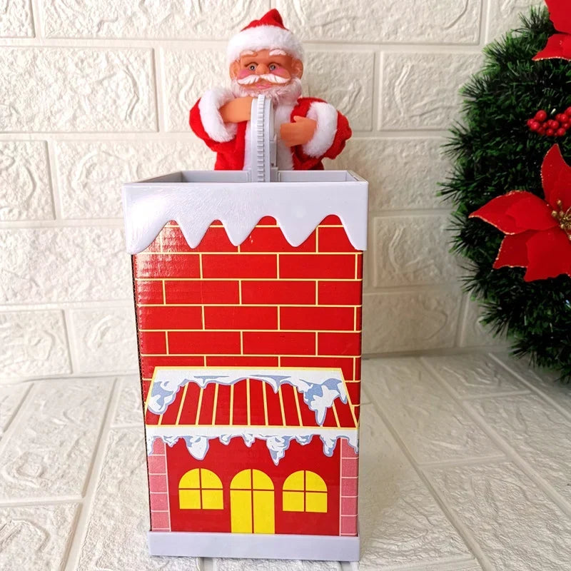 Santa Figurine Motorized Climbing Durable Plastic Indoor & Outdoor