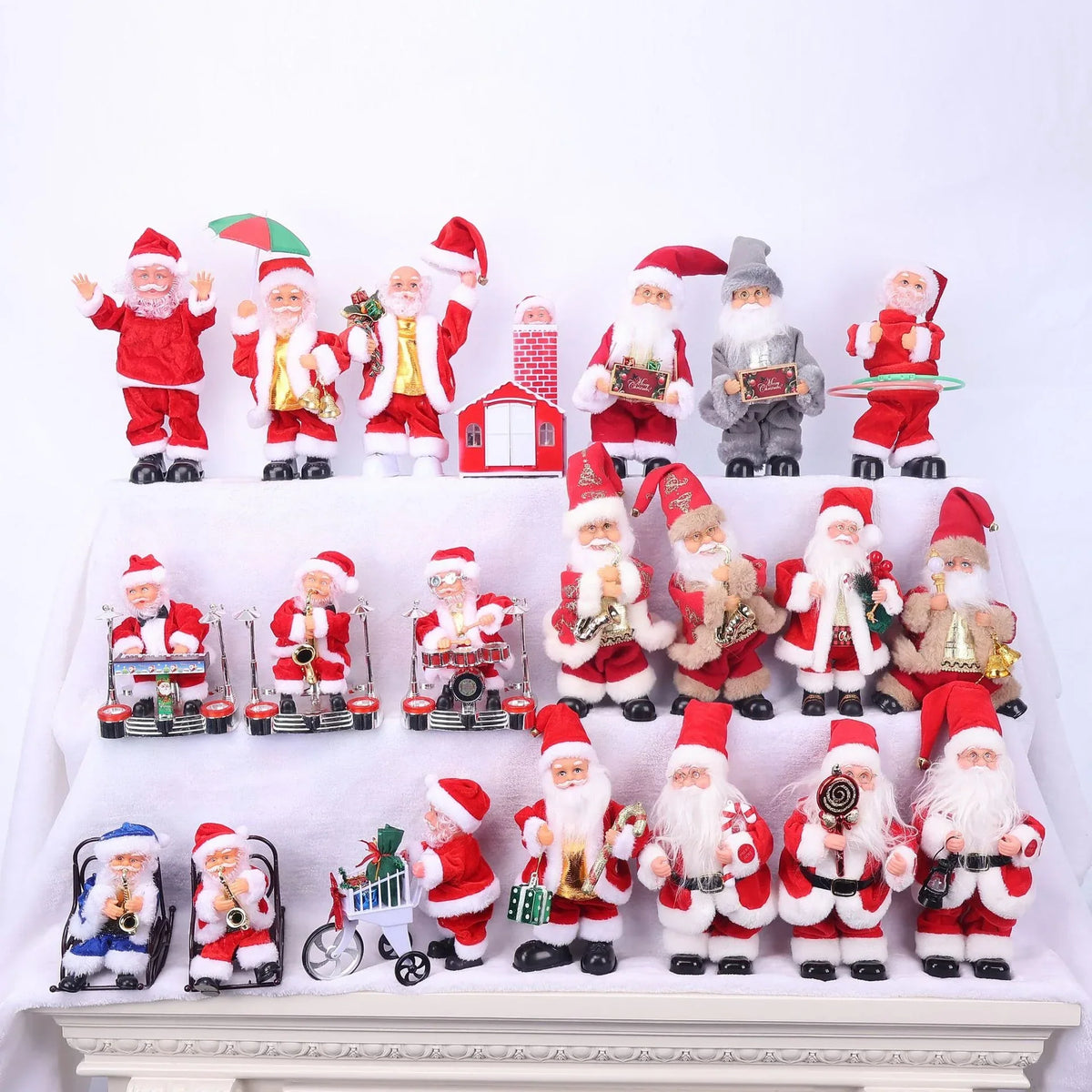 Santa Figurine Sculpted Detail With Lollipop