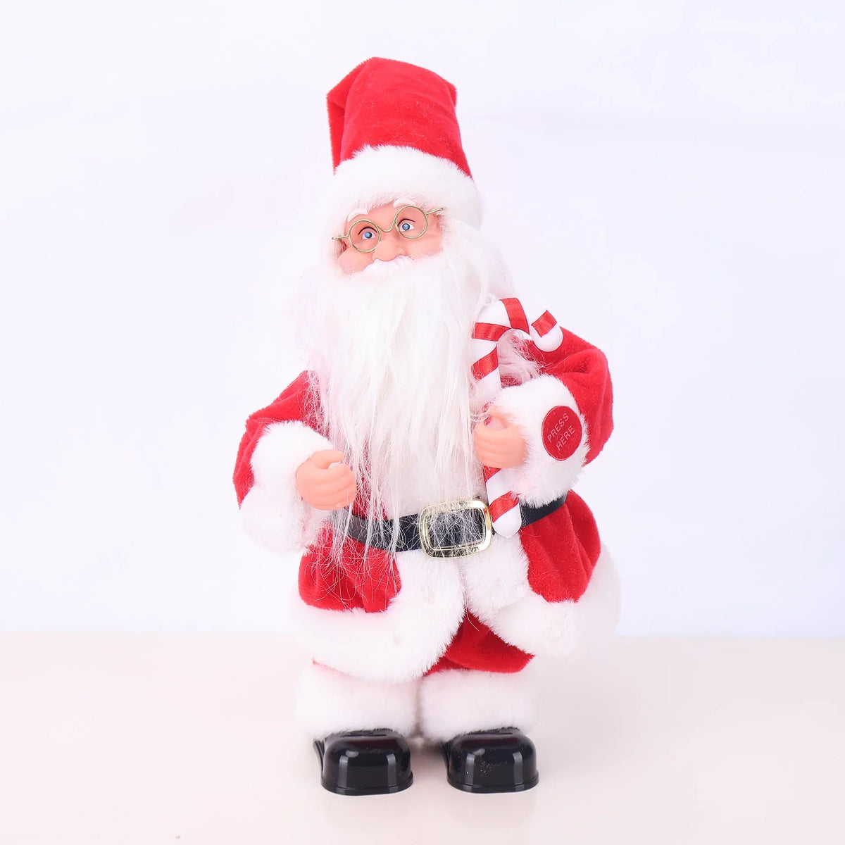 Santa Figurine Sculpted Detail With Lollipop