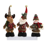 Santa Figurine Soft Plush Vibrant Detailed Tabletop Decor