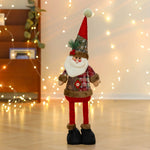 Santa Figurine Soft Plush Vibrant Detailed Tabletop Decor