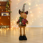 Santa Figurine Soft Plush Vibrant Detailed Tabletop Decor