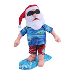 Santa Figurine Surfing Design Durable Resin Indoor & Outdoor