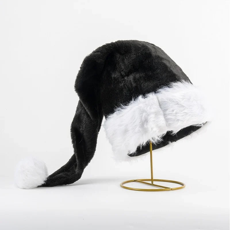 Santa Hat Fleece Faux Fur Trim & Pom-Pom