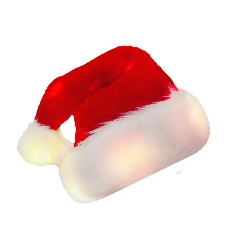 Santa Hat Fleece Faux Fur Trim & Pom-Pom