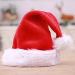 Santa Hat Fleece Faux Fur Trim & Pom-Pom