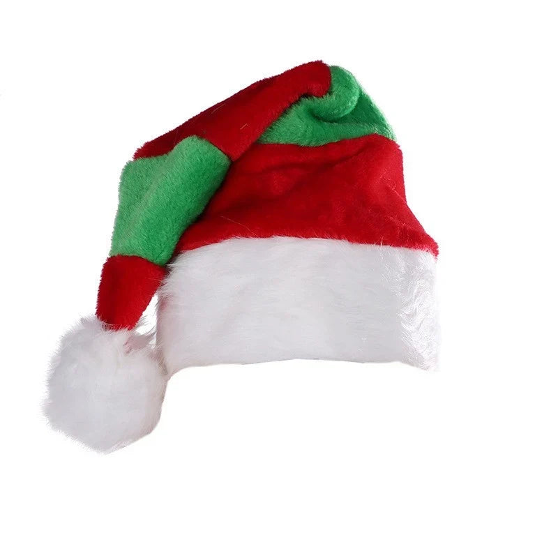 Santa Hat Fleece Faux Fur Trim & Pom-Pom