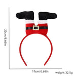 Santa Hat Plush Ears One Size Fits Most