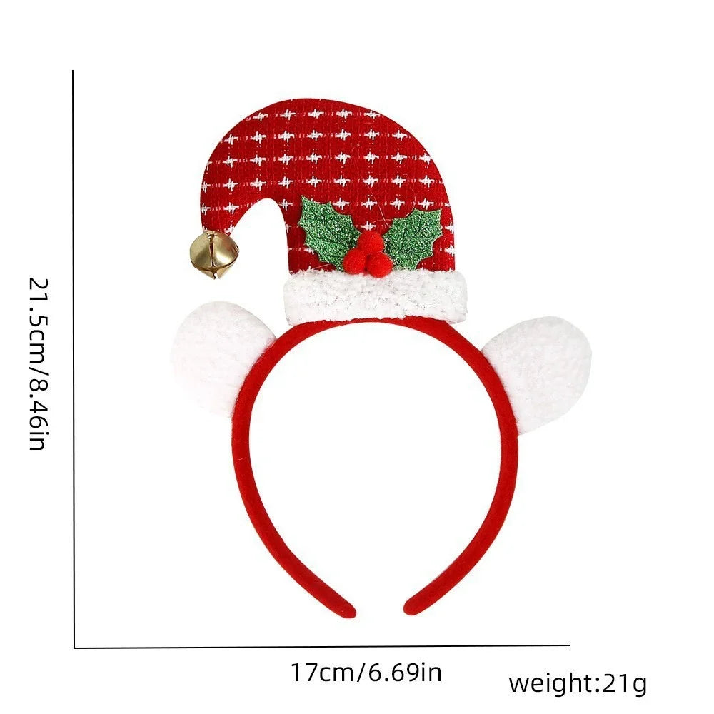 Santa Hat Plush Ears One Size Fits Most