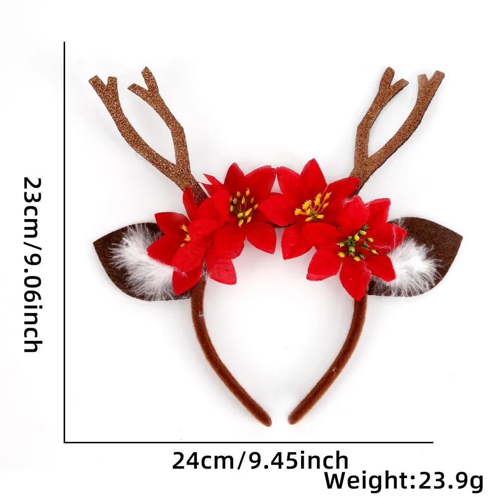 Santa Hat Plush Ears One Size Fits Most