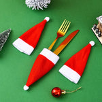 Santa Hat Soft Felt Red & White One Size