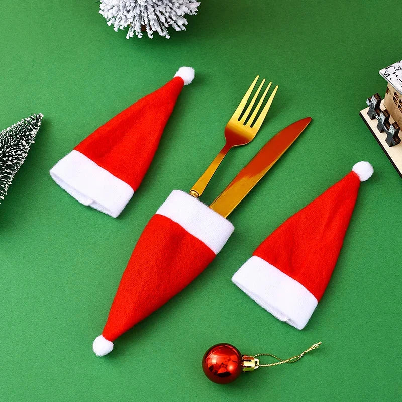 Santa Hat Soft Felt Red & White One Size
