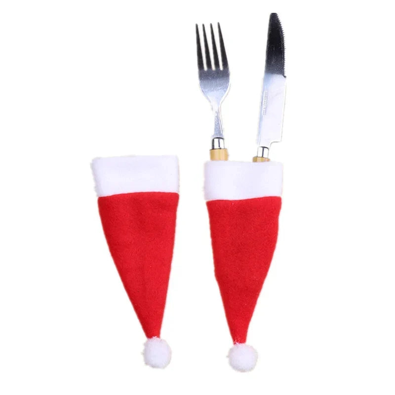Santa Hat Soft Felt Red & White One Size