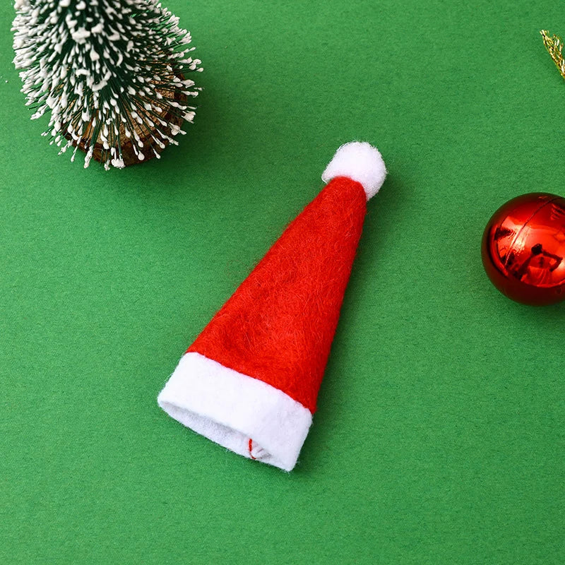 Santa Hat Soft Felt Red & White One Size