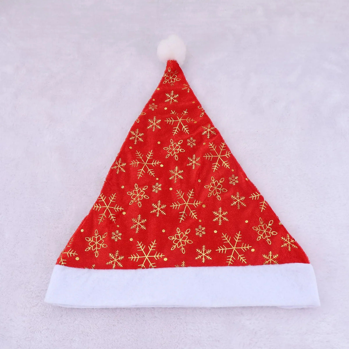 Santa Hat Soft Fleece Faux Fur Pom-Pom One Size