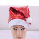 Santa Hat Soft Fleece Faux Fur Pom-Pom One Size