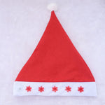 Santa Hat Soft Fleece Faux Fur Pom-Pom One Size