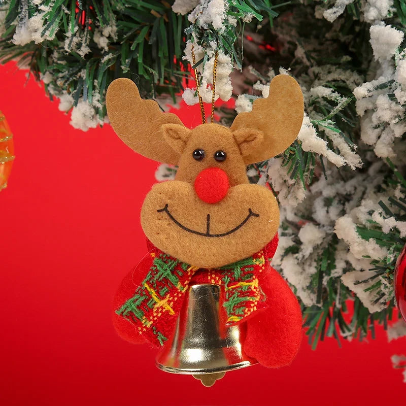 Santa Ornament Felt Body & Metallic Bells