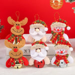 Santa Ornament Felt With Metallic Bell