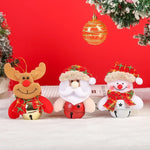 Santa Ornament Felt With Metallic Bell