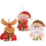 Santa Ornament Felt With Metallic Bell