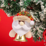 Santa Ornament Felt With Metallic Bell