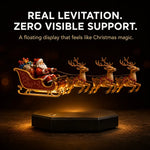 Santa Sleigh Display Magnetic Floating Glowing Base