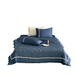 Satin Bedding Set Moon & Star Motif Breathable Colorfast