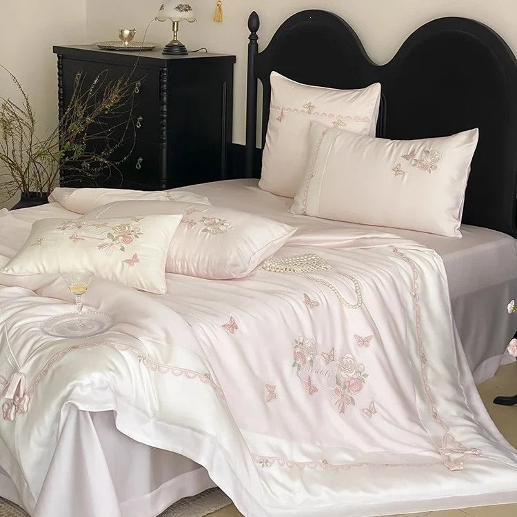 Satin Bedding Set Silky & Breathable Embroidered