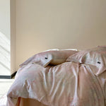 Satin Bedding Set Watercolor Floral 4-Piece Machine Washable