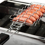 Sausage Grill Basket Lockable Rack Wooden Handle