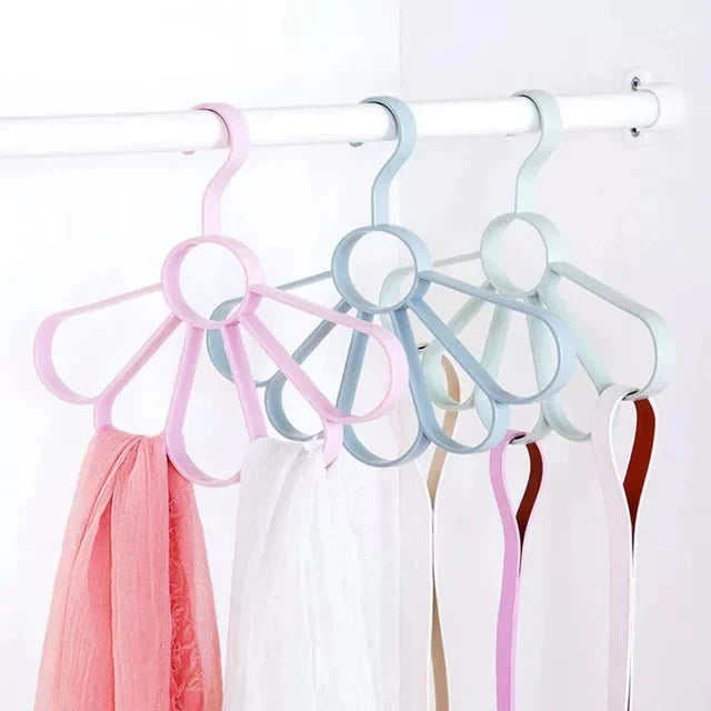 Scarf Hanger Five Slots Foldable Non-Slip