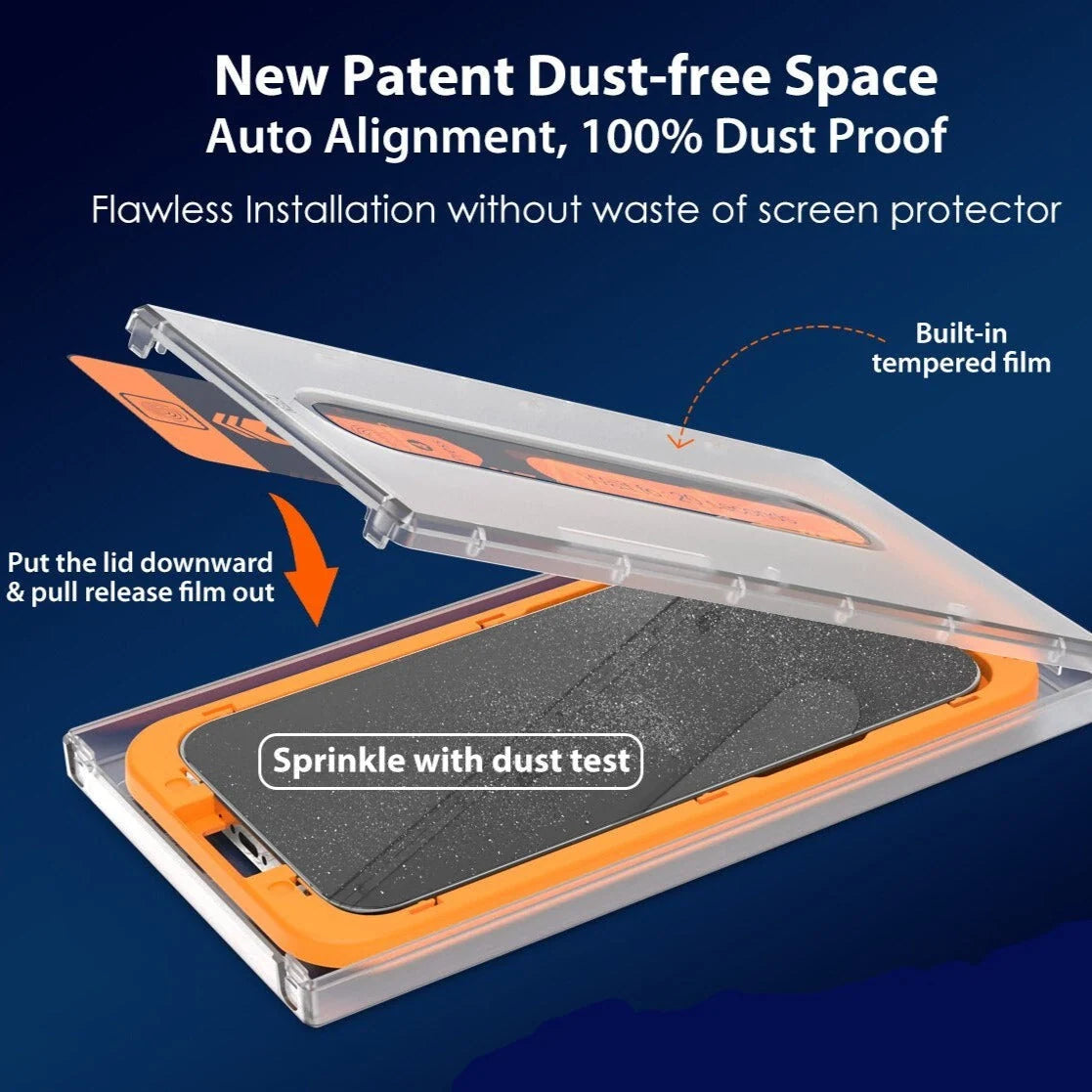 Screen Protector Tempered Glass 9H Dust-Free Installation 2-Pack