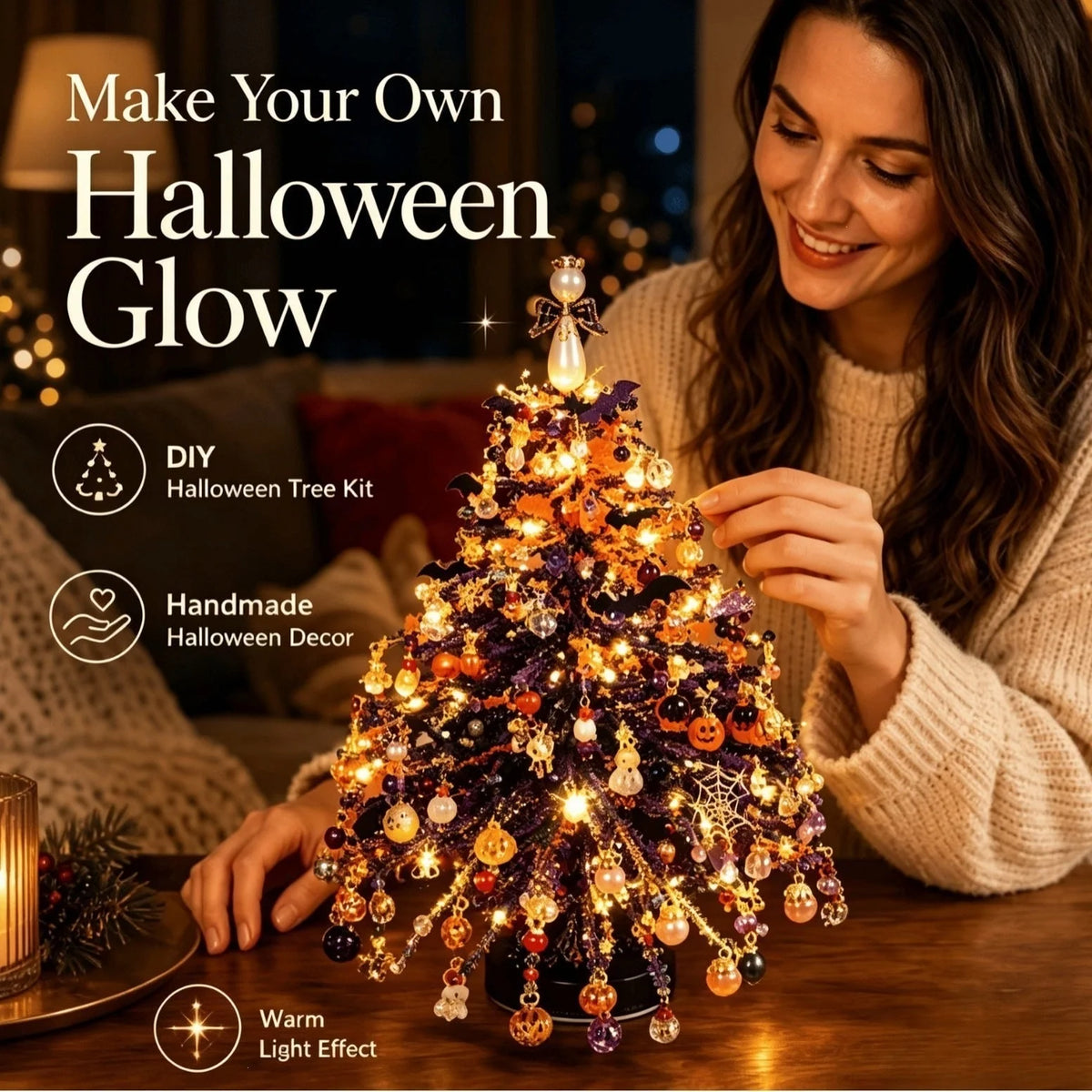 Seasonal Tree Craft Kit Beaded Tabletop Reusable