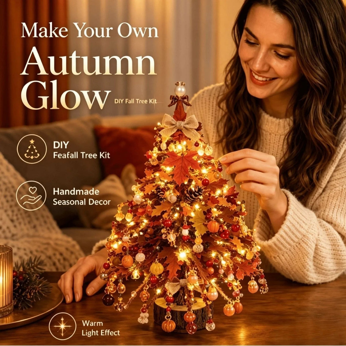 Seasonal Tree Craft Kit Beaded Tabletop Reusable