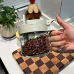 Seasoning Jar Glass Built-In Scoop & Airtight Seal