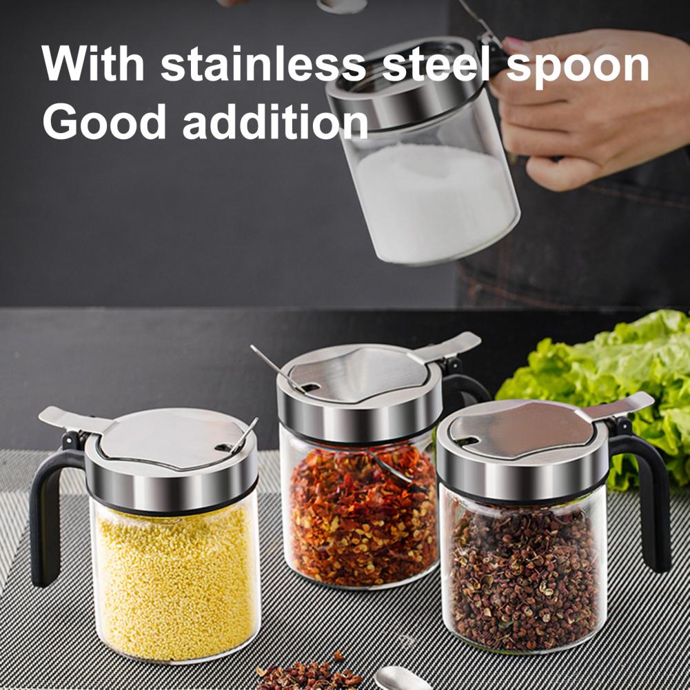Seasoning Jar High-Borosilicate Glass Moisture-Proof Dishwasher-Safe