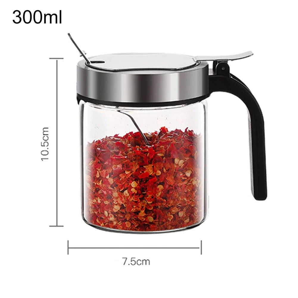 Seasoning Jar High-Borosilicate Glass Moisture-Proof Dishwasher-Safe