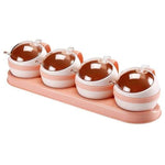 Seasoning Jar Set With Rack Sealed Set of 4