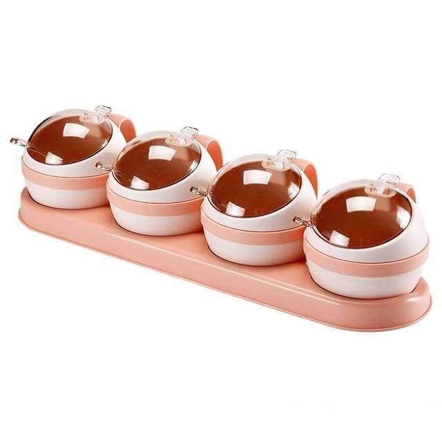Seasoning Jar Set With Rack Sealed Set of 4