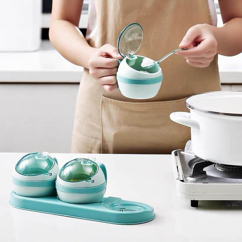 Seasoning Jar Set With Rack Sealed Set of 4