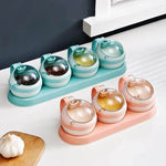 Seasoning Jar Set With Rack Sealed Set of 4