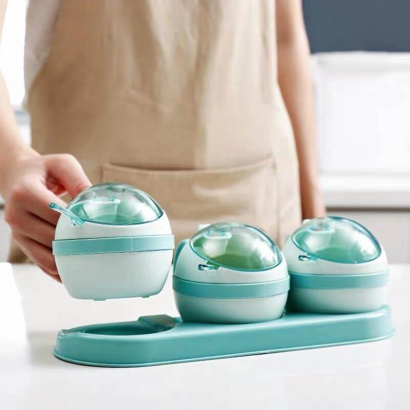 Seasoning Jar Set With Rack Sealed Set of 4