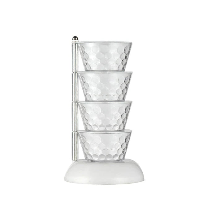 Seasoning Organizer 360° Rotating Stackable Sealed Storage