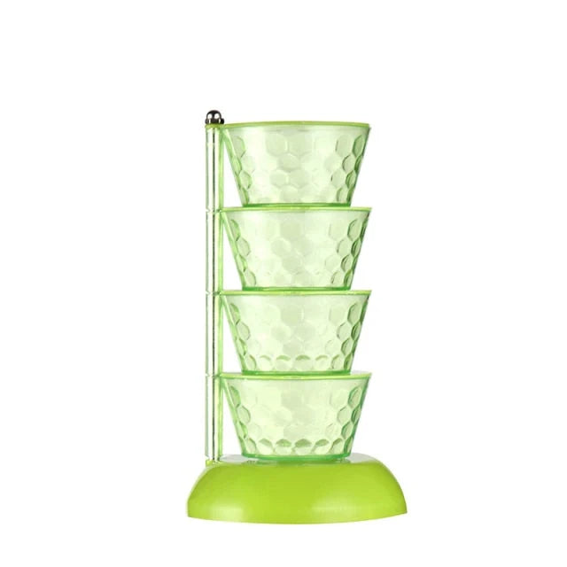 Seasoning Organizer 360° Rotating Stackable Sealed Storage