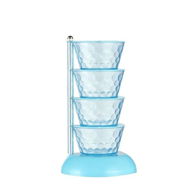 Seasoning Organizer 360° Rotating Stackable Sealed Storage